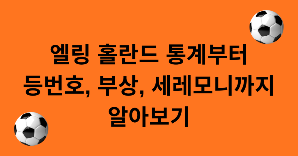 엘링 홀란드 통계부터 등번호, 부상, 세레모니까지 알아보기