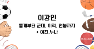 이강인 총정리! 통계부터 군대, 이적, 연봉까지 + 여친,누나
