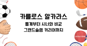 카를로스 알카라스 총정리! 통계부터 시너와 비교, 그랜드슬램 커리어까지