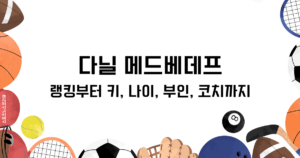 다닐 메드베데프의 모든 것! 랭킹부터 키, 나이, 부인, 코치까지